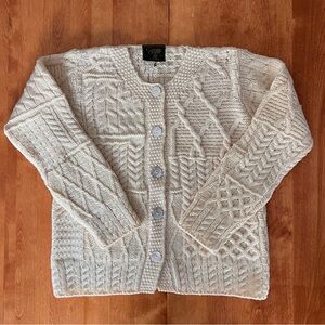 Carraig Donn Merino Wool Cable Knit Cardigan